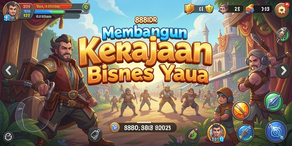 Tampilan gameplay 888IDR saat mengelola bisnis Tycoon.