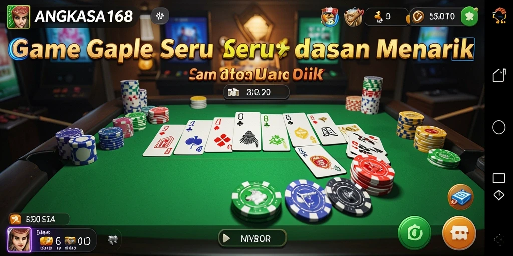 Tampilan gameplay seru dari <strong>ANGKASA168</strong> saat bermain Gaple.