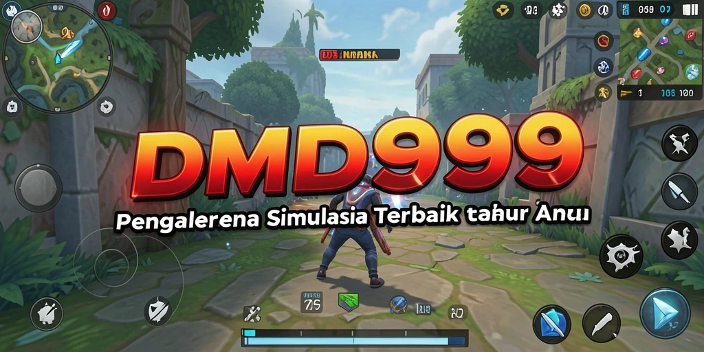 Tampilan gameplay DMD999 yang menarik dalam dunia simulasi yang luas.