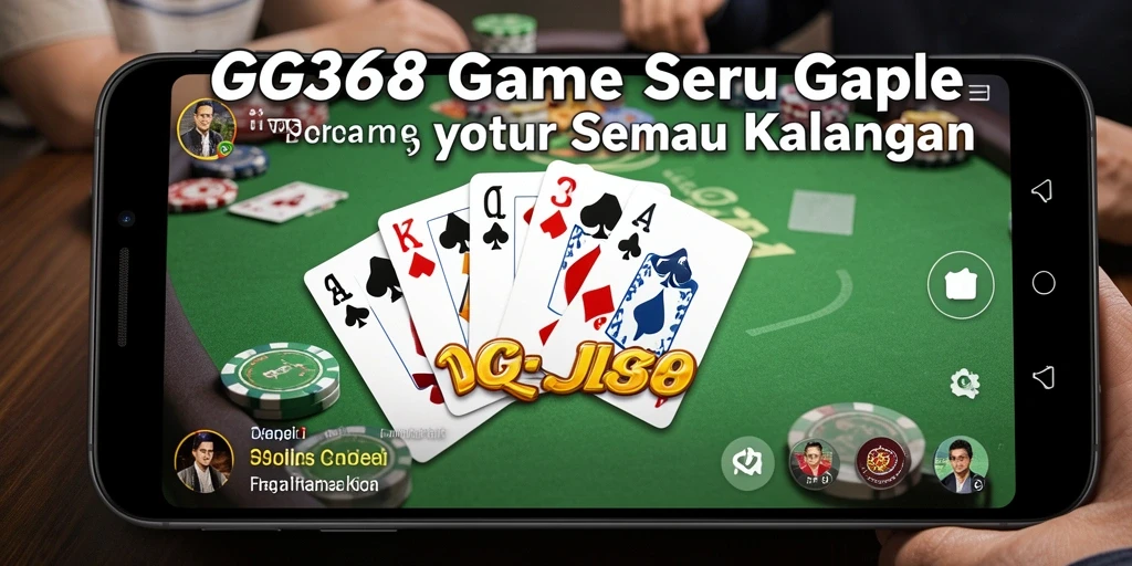 Tampilan dinamis dari gameplay Gaple yang seru.