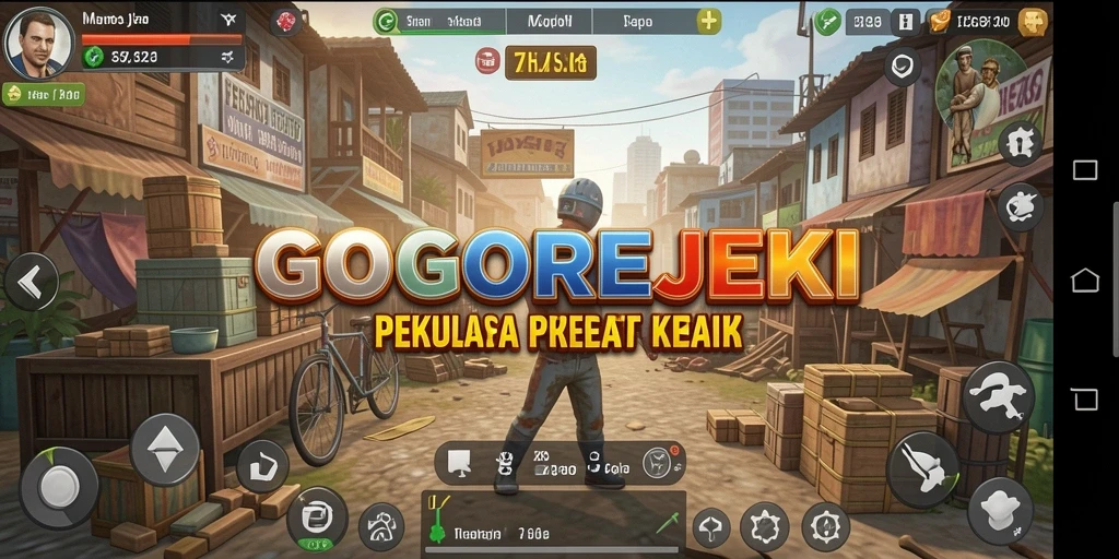 Screenshot gameplay GOGOREJEKI yang menampilkan pekerja kreatif sedang beraksi.
