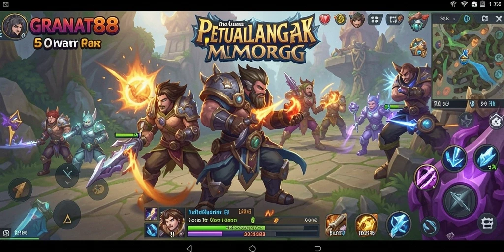 Tampilan gameplay menarik dari GRANAT88 dengan karakter dan lingkungan yang kaya.