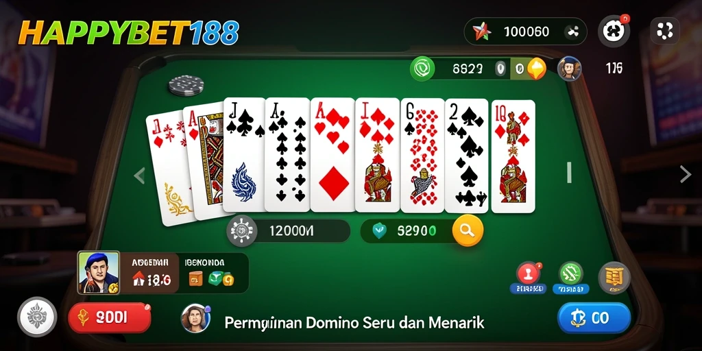 Tampilan gameplay Domino yang menarik dan interaktif.