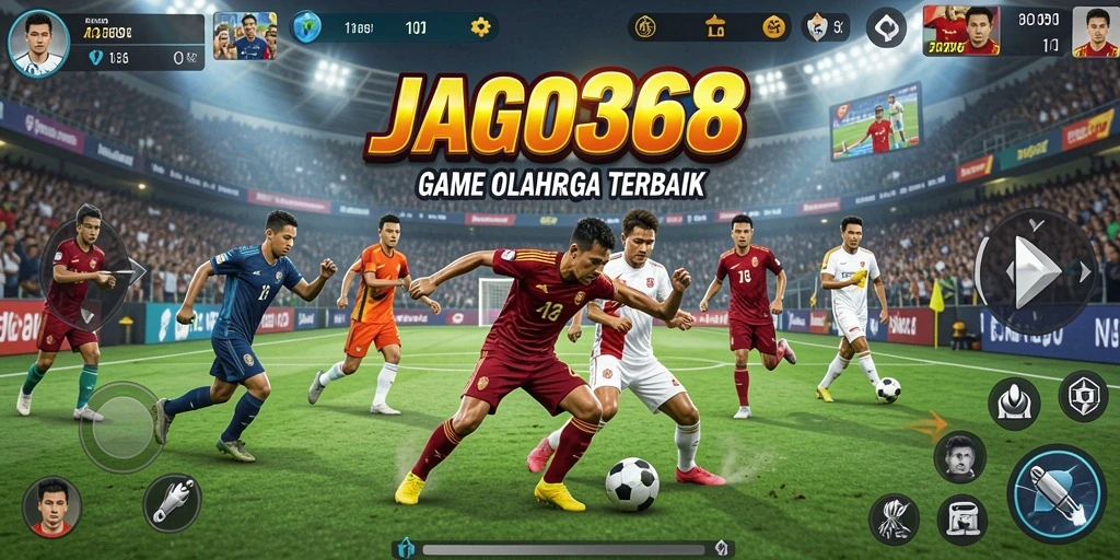 Screenshot gameplay JAGO368 menunjukkan aksi seru dalam pertandingan olahraga.