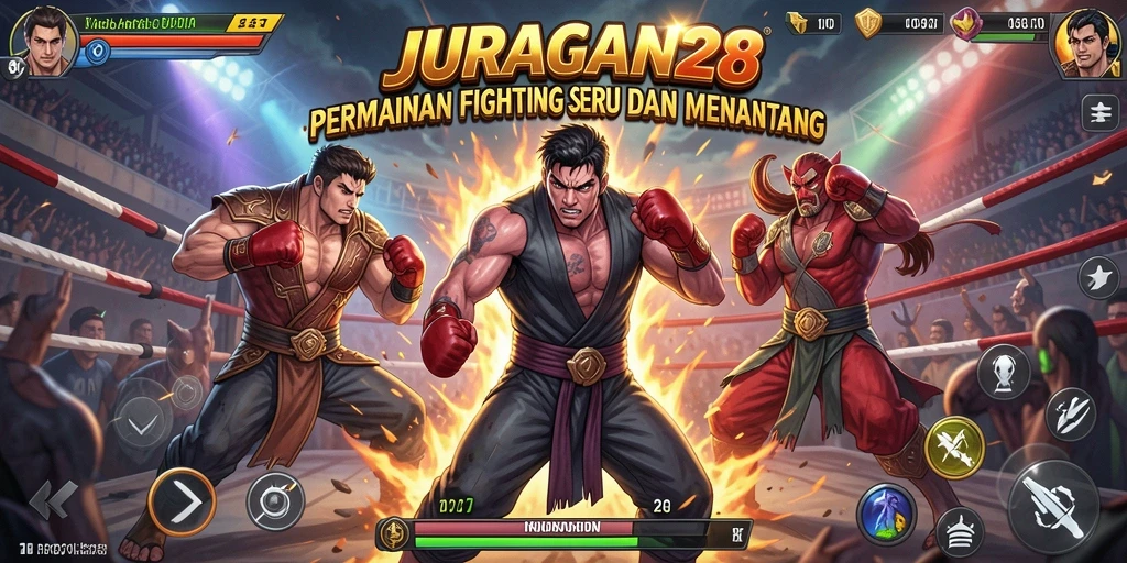 Tampilan gameplay JURAGAN28 yang mendebarkan dan penuh aksi.