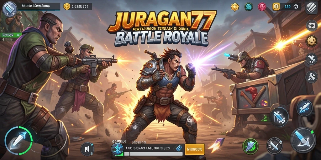 Gameplay mendebarkan JURAGAN77 dengan pertempuran intens di arena.