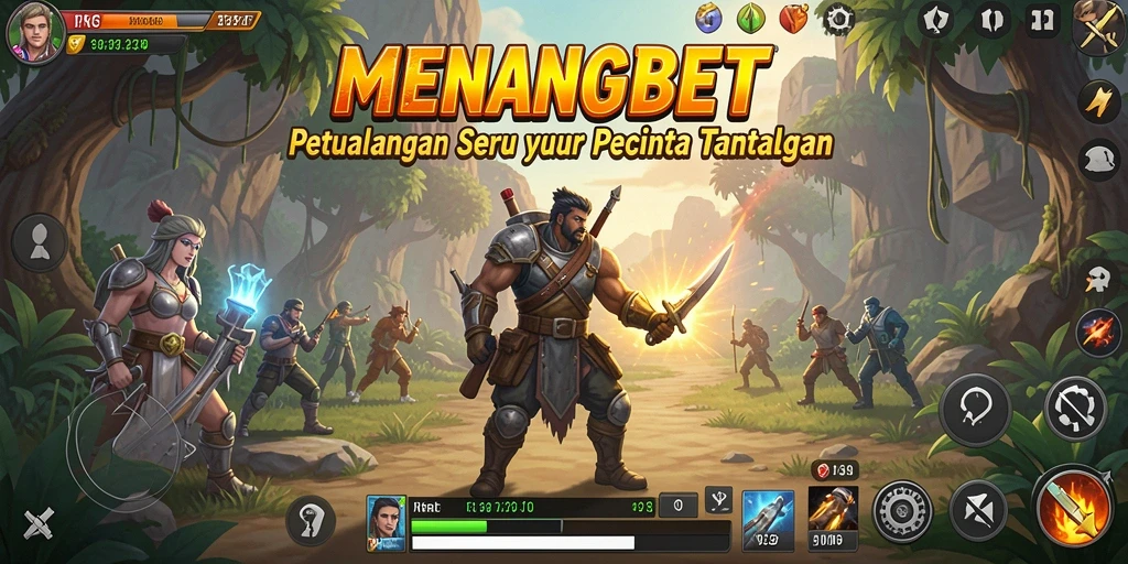 Tampilan gameplay MENANGBET yang menampilkan tantangan petualangan seru.