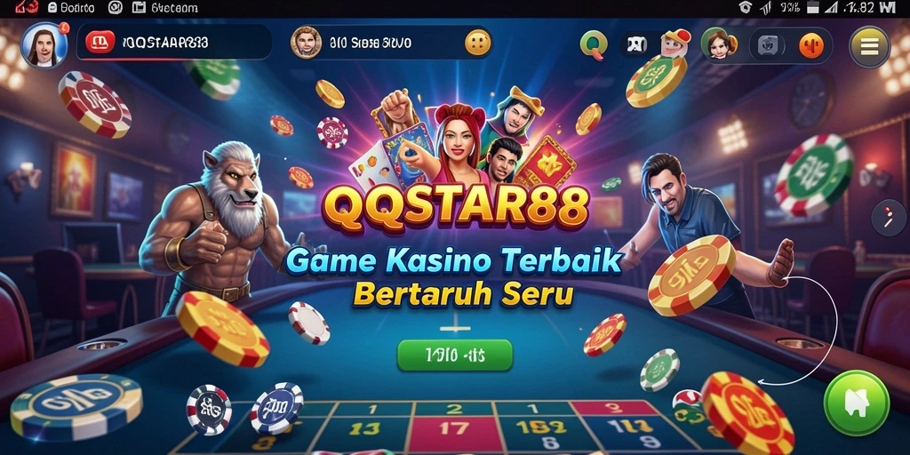 Screenshot QQSTAR88 menampilkan permainan kasino yang seru dan interaktif.