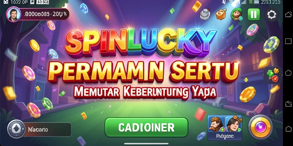 Gameplay seru SPINLUCKY dengan putaran roda keberuntungan yang menarik.