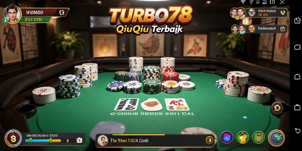 Tampilan gameplay seru TURBO78 dengan aksi QiuQiu yang menarik.